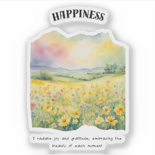 Positive Affirmative Card Aufkleber (Vorderseite)