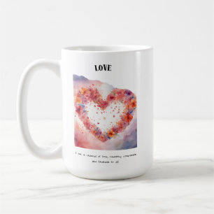 Positive Affirmative Card der Liebe Kaffeetasse