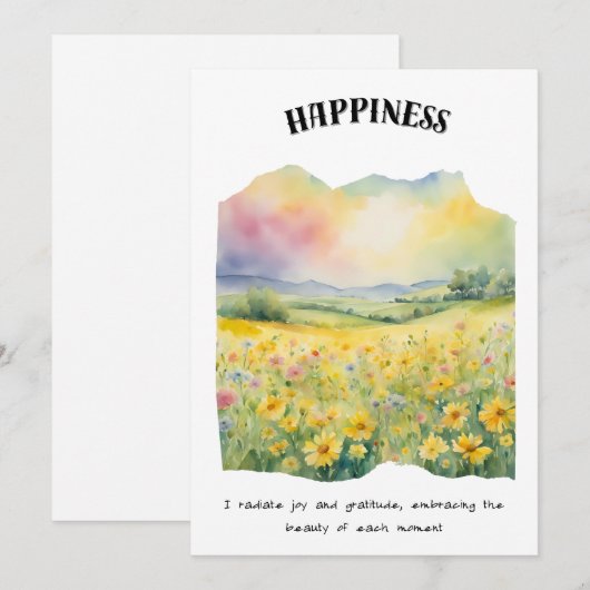 Positive Affirmative Card Feiertagskarte (Vorne/Hinten)