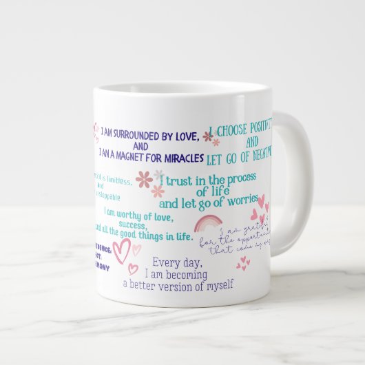 Positive Affirmative Coffee Tasse (Vorderseite Rechts)