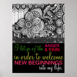 Positive Affirmative Forginess Healing Energy Poster