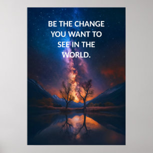 Positive Affirmative Humble Hope Quote Poster