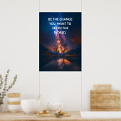 Positive Affirmative Humble Hope Quote Poster (Küche)