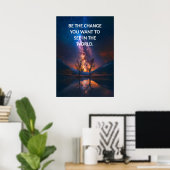 Positive Affirmative Humble Hope Quote Poster (Heimbüro)