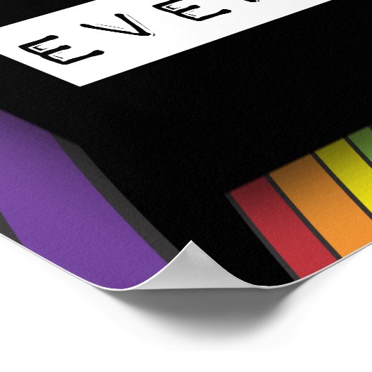 Positive Affirmative Miracle Magic LGBT Rainbow Poster (Ecke)