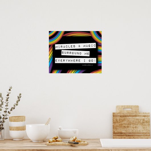 Positive Affirmative Miracle Magic LGBT Rainbow Poster (Küche)