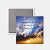 Positive Affirmative Motivation über Herausforderu Magnet (Vorderseite/Rückseite)