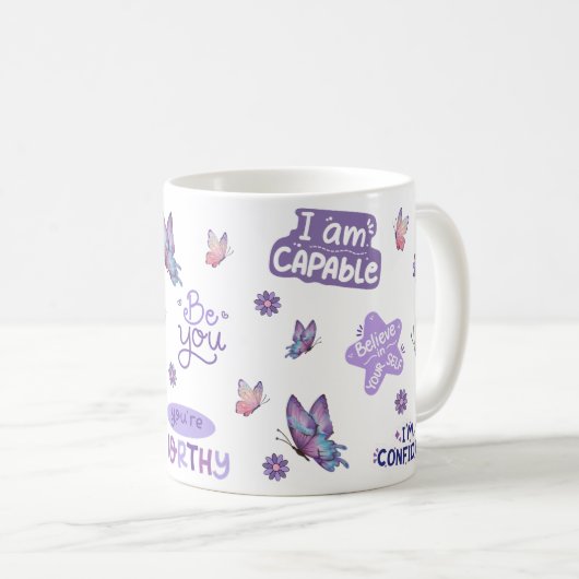 Positive Affirmative Tasse (VorderseiteRechts)