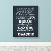 Positive Anführungsbestätigungen Leinwanddruck (Insitu (Holzboden))