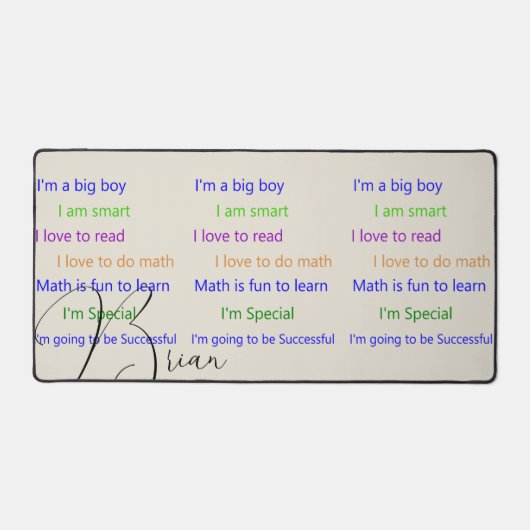 Positive Anmerkungen des Schreibtisches Mat Schreibtischunterlage (Vorderseite)