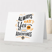 Positive Ansichten - immer JA zu neuen Abenteuern Karte (Vorderseite)