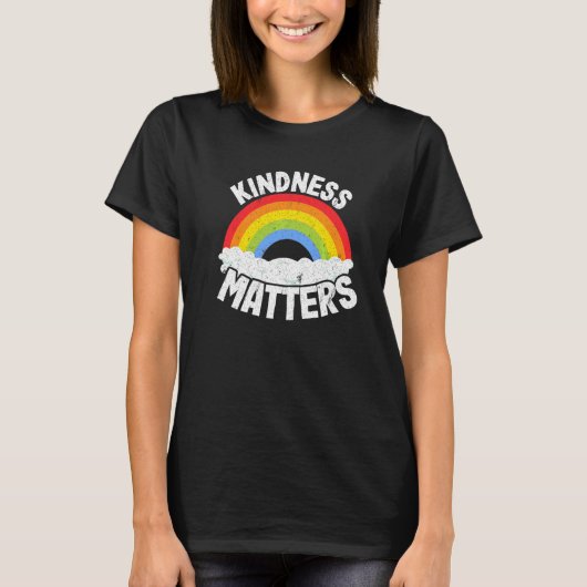 Positive Anti Bullying Rainbow Sped Teacher Kindne T-Shirt (Vorderseite)