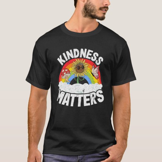 Positive Anti Bullying Rainbow Sped Teacher Kindne T-Shirt (Vorderseite)