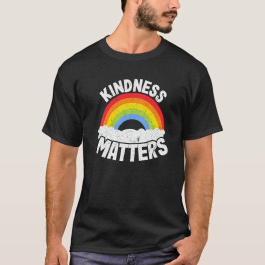 Positive Anti Bullying Rainbow Sped Teacher Kindne T-Shirt (Vorderseite)