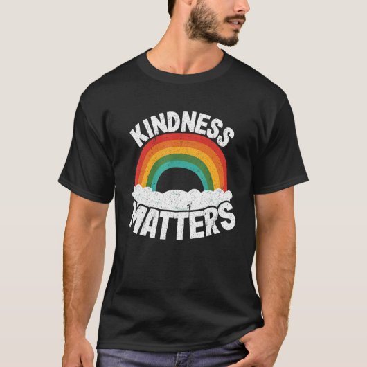 Positive Anti Bullying Rainbow Sped Teacher Kindne T-Shirt (Vorderseite)