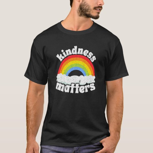 Positive Anti Bullying Rainbow Sped Teacher Kindne T-Shirt (Vorderseite)
