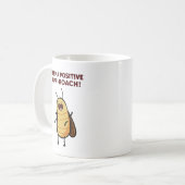 Positive App-roach Cockroach Bug Pun Tasse (Vorderseite Links)