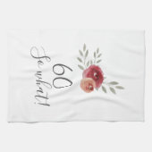 Positive Aquarellfarben Rose Blumenmuster 60. Gebu Geschirrtuch (Horizontal)