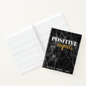 Positive Aspekte Chic Name Black Marble Dankbarkei Notizblock (Innenseite)