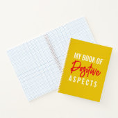 Positive Aspekte Gelbes Skriptgesetz der Attraktiv Notizblock (Innenseite)