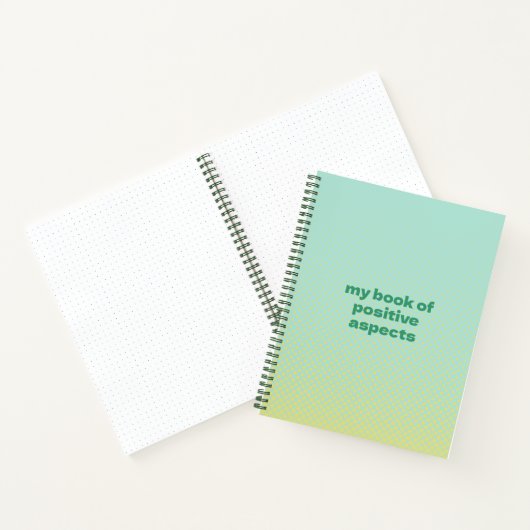 Positive Aspekte Grün Gradient Trendy Dankbarkeit Notizblock (Innenseite)