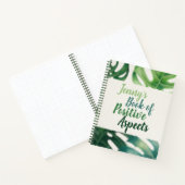 Positive Aspekte Grüner Dschungel Verlasse Dankbar Notizblock (Innenseite)