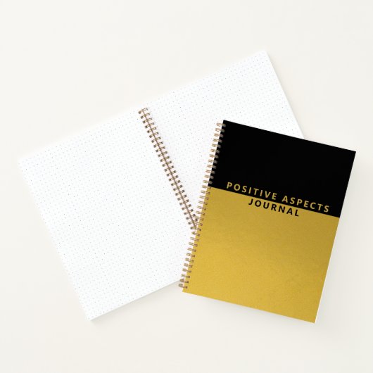 Positive Aspekte Minimalistisches Gold Foil Journa Notizblock (Innenseite)