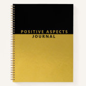 Positive Aspekte Minimalistisches Gold Foil Journa Notizblock (Vorderseite)