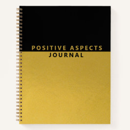 Positive Aspekte Minimalistisches Gold Foil Journa Notizblock