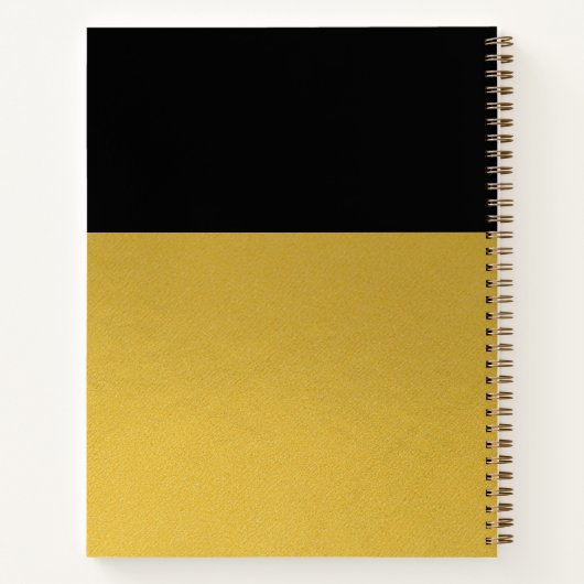 Positive Aspekte Minimalistisches Gold Foil Journa Notizblock (Rückseite)