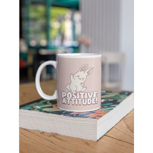 Positive Attitude Bunny - Niedliches kawai Motivie Kaffeetasse