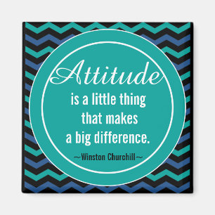 Positive Attitude Churchill Quotation Motivierend Magnet
