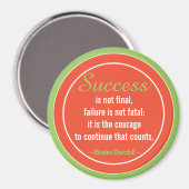 Positive Attitude-Churchill-Quote Motivierend Magnet (Vorderseite/Rückseite)