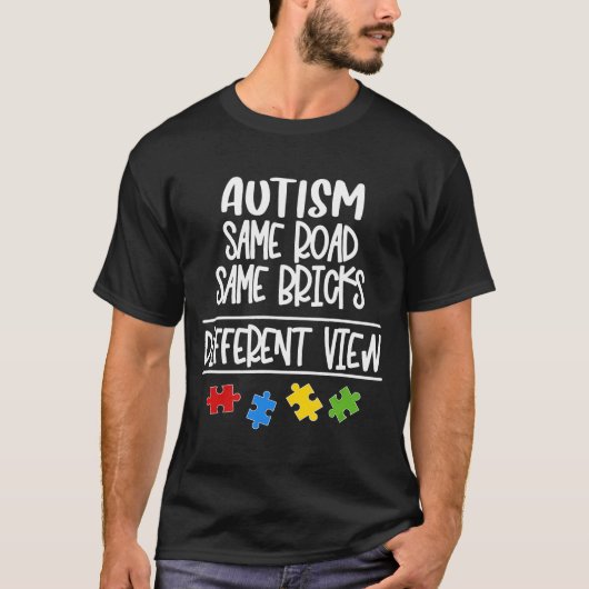 Positive Autistic Awareness Support-Autistic Inspi T-Shirt (Vorderseite)