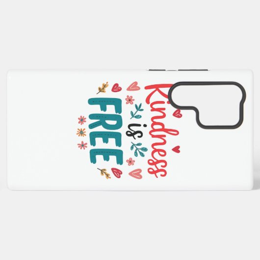 Positive "Be Kind" Message with Hearts Samsung Galaxy Hülle (Rückseite (Horizontal))