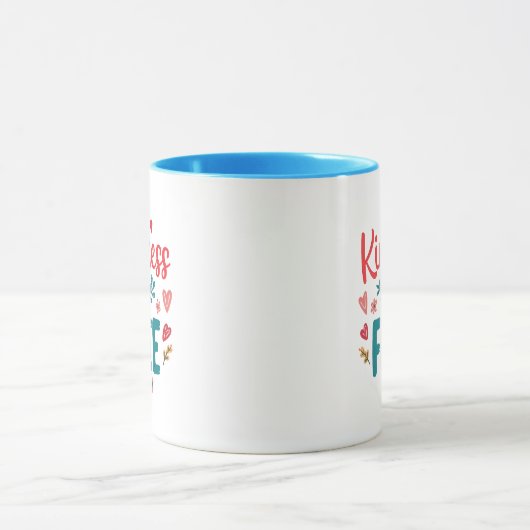 Positive "Be Kind" Message with Hearts Tasse (Zentrum)