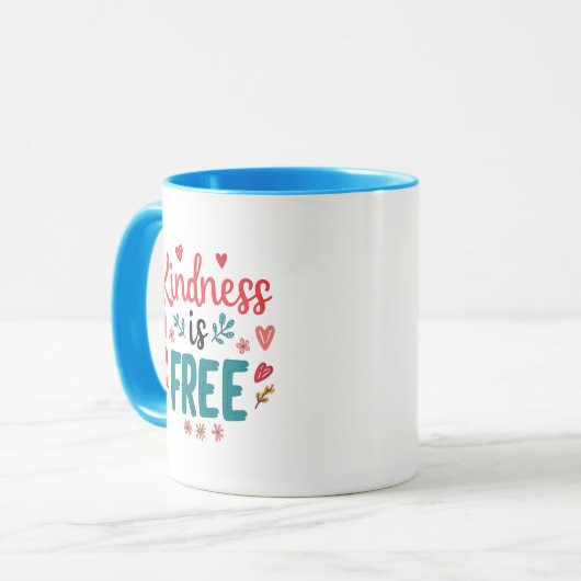 Positive "Be Kind" Message with Hearts Tasse (Vorderseite Links)
