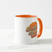 Positive Beach Vacation Typography Tasse (VorderseiteRechts)