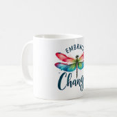 Positive Bejahung der Libellen Kaffeetasse (Vorderseite Links)