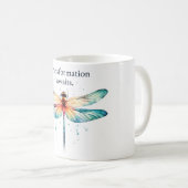 Positive Bejahung der Libellen Kaffeetasse (VorderseiteRechts)