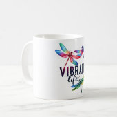 Positive Bejahung der Libellen Kaffeetasse (Vorderseite Links)