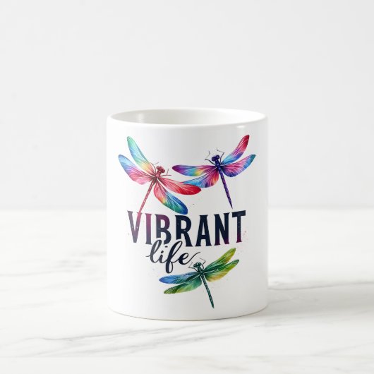 Positive Bejahung der Libellen Kaffeetasse (Mittel)