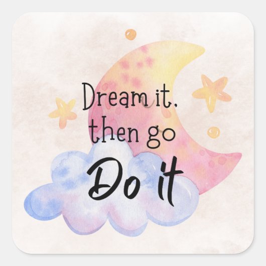 Positive Bejahung | Förderung von Aufklebern Quadratischer Aufkleber (Vorderseite)