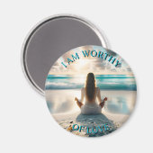Positive Bejahung | Ich bin es wert, Liebe zu habe Magnet (Vorderseite/Rückseite)