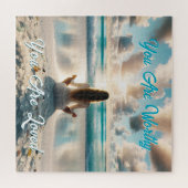 Positive Bejahung | Ich bin es wert, Liebe zu habe Puzzle (Horizontal)