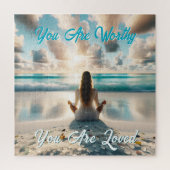 Positive Bejahung | Ich bin es wert, Liebe zu habe Puzzle (Vertikal)