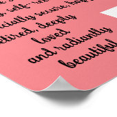 Positive Bejahung - Ich bin wirklich schön Poster (Ecke)