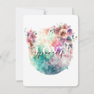 Positive Bejahung - Liebe selbst Feiertagskarte