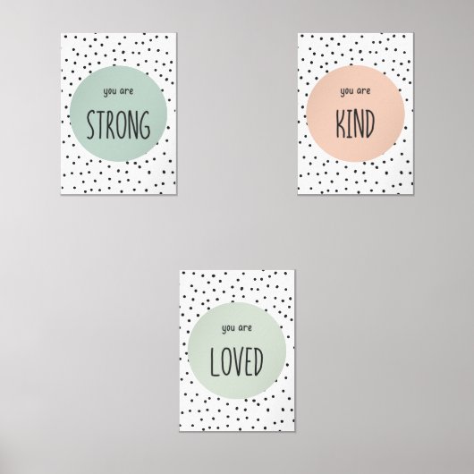 Positive Bejahungen Bilderwand Sets (Vorderseite)