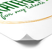 positive Bejahungen der Arbeit Poster (Ecke)